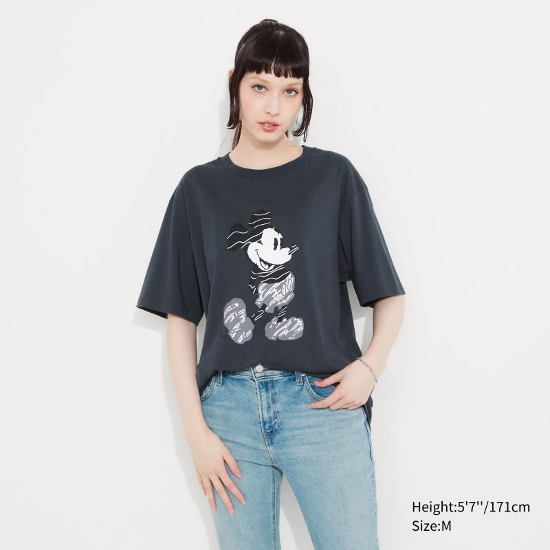 T Shirts Uniqlo Mickey Stands Ut Short-sleeve Graphic Homme Grise | 8165463