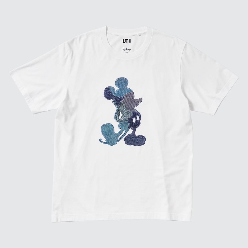 T Shirts Uniqlo Mickey Stands Ut Short-sleeve Graphic Homme Blanche | 4293536
