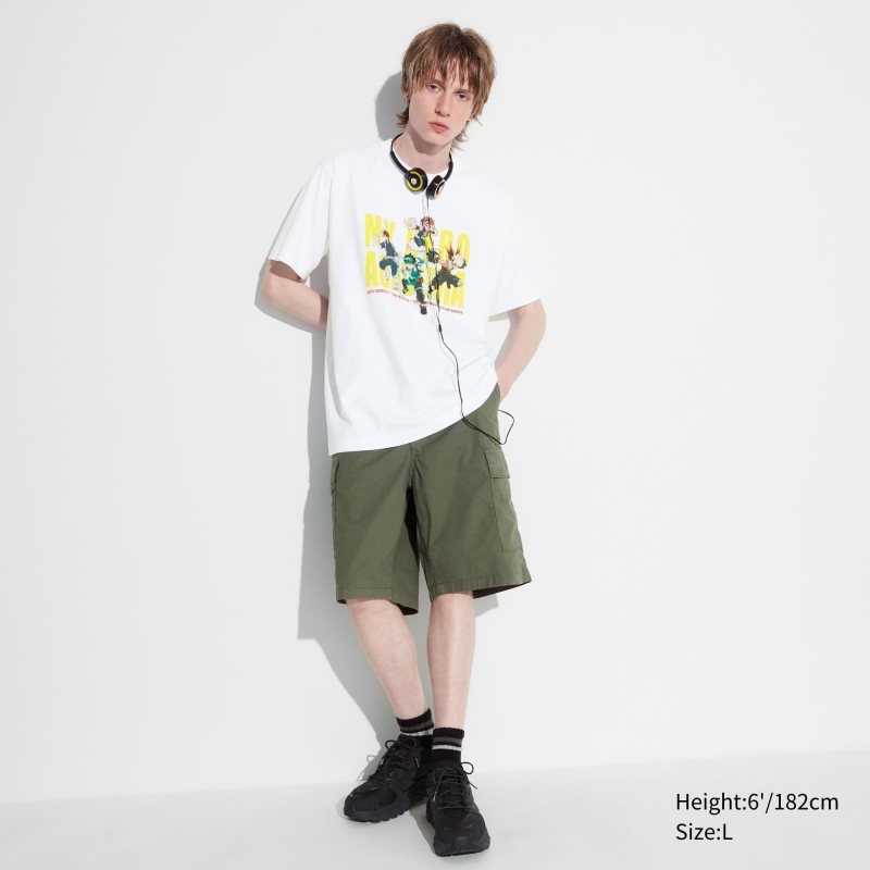 T Shirts Uniqlo My Hero Academia Ut Short-sleeve Graphic Homme Blanche | 674870