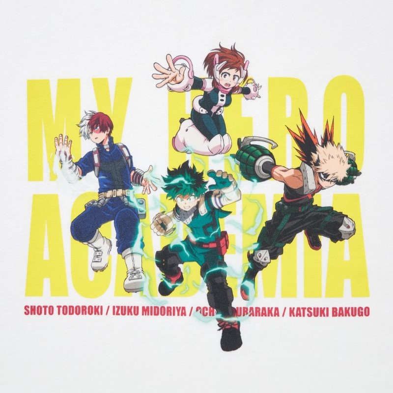 T Shirts Uniqlo My Hero Academia Ut Short-sleeve Graphic Homme Blanche | 674870