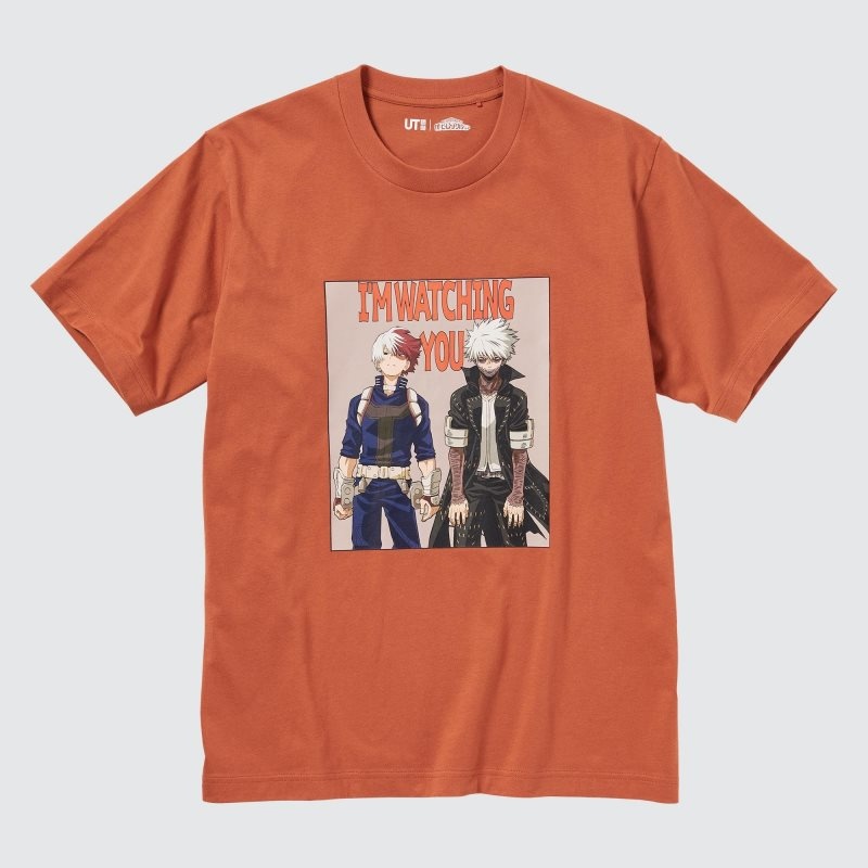 T Shirts Uniqlo My Hero Academia Ut Short-sleeve Graphic Homme Orange | 7486467