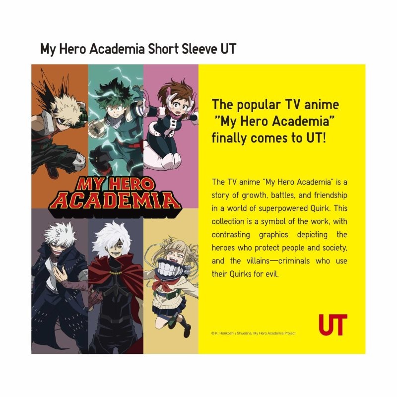 T Shirts Uniqlo My Hero Academia Ut Short-sleeve Graphic Homme Orange | 7486467