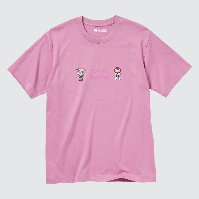 T Shirts Uniqlo My Hero Academia Ut Short-sleeve Graphic Homme Rose | 7679354