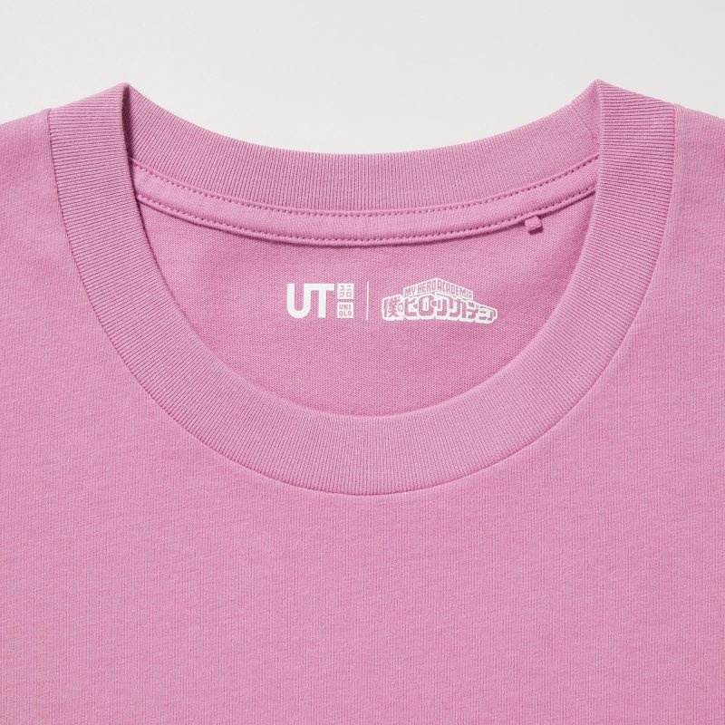 T Shirts Uniqlo My Hero Academia Ut Short-sleeve Graphic Homme Rose | 7679354