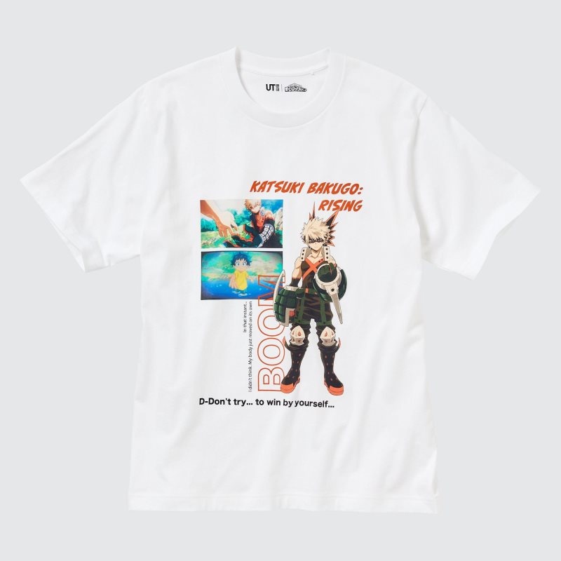 T Shirts Uniqlo My Hero Academia Ut Short-sleeve Graphic Homme Blanche | 5445032