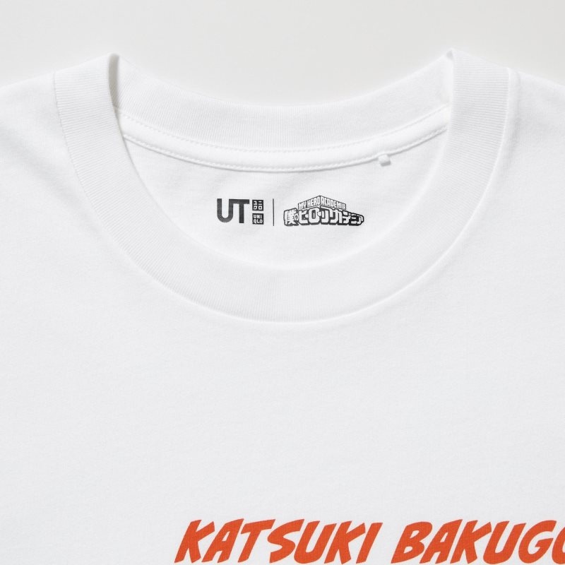 T Shirts Uniqlo My Hero Academia Ut Short-sleeve Graphic Homme Blanche | 5445032
