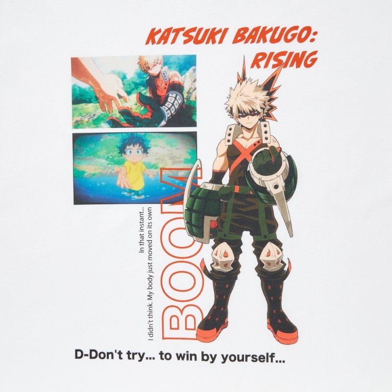 T Shirts Uniqlo My Hero Academia Ut Short-sleeve Graphic Homme Blanche | 5445032