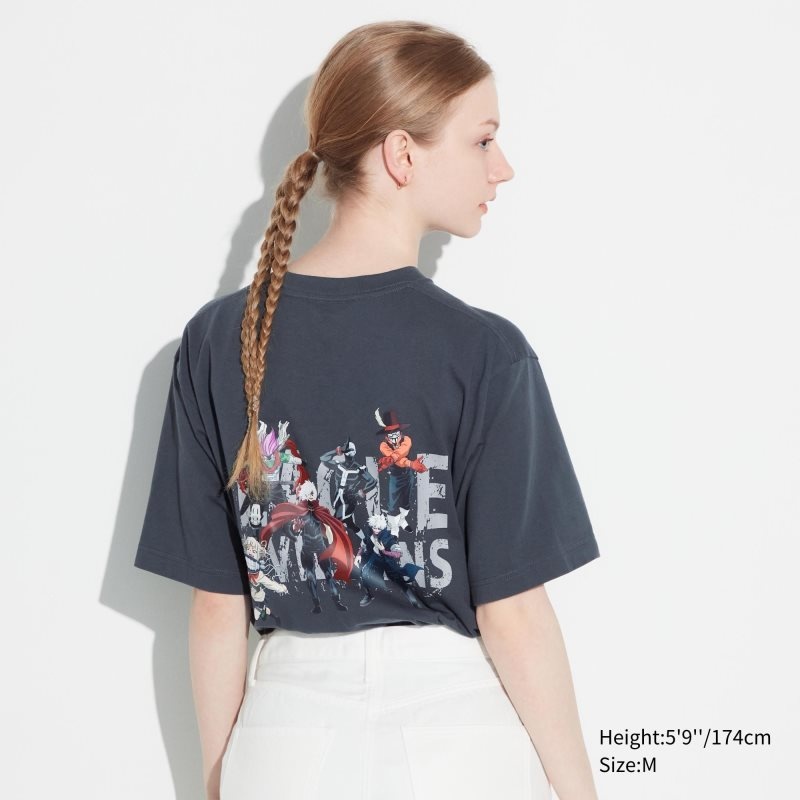 T Shirts Uniqlo My Hero Academia Ut Short-sleeve Graphic Homme Grise | 8874487