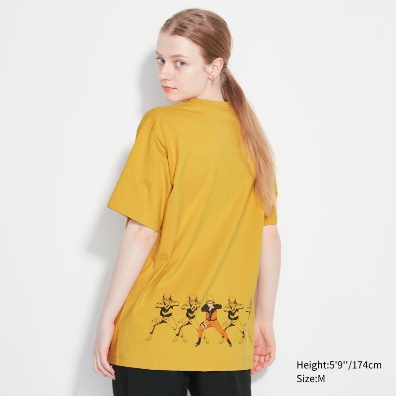 T Shirts Uniqlo Naruto Ut Short-sleeve Graphic Naruto Uzumaki Homme Jaune | 3715105