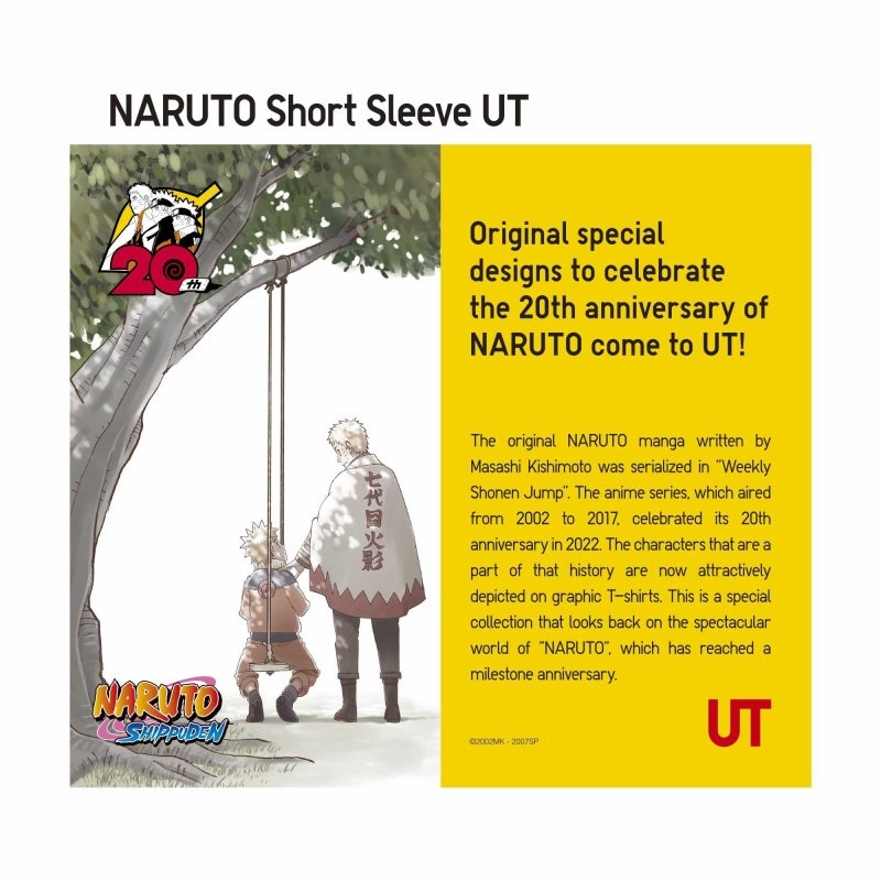 T Shirts Uniqlo Naruto Ut Short-sleeve Graphic Naruto Uzumaki Homme Jaune | 3715105