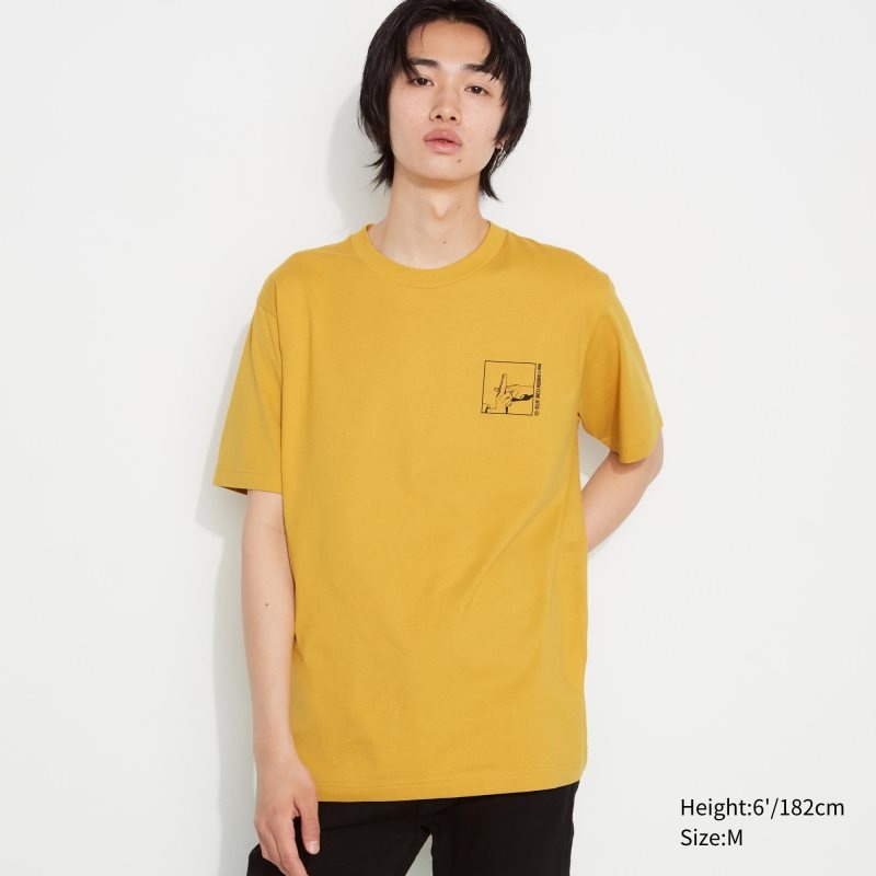 T Shirts Uniqlo Naruto Ut Short-sleeve Graphic Naruto Uzumaki Homme Jaune | 3715105