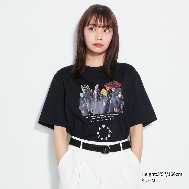 T Shirts Uniqlo Naruto Ut Short-sleeve Graphic Akatsuki Organization Homme Noir | 3420321