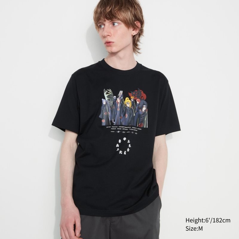T Shirts Uniqlo Naruto Ut Short-sleeve Graphic Akatsuki Organization Homme Noir | 3420321
