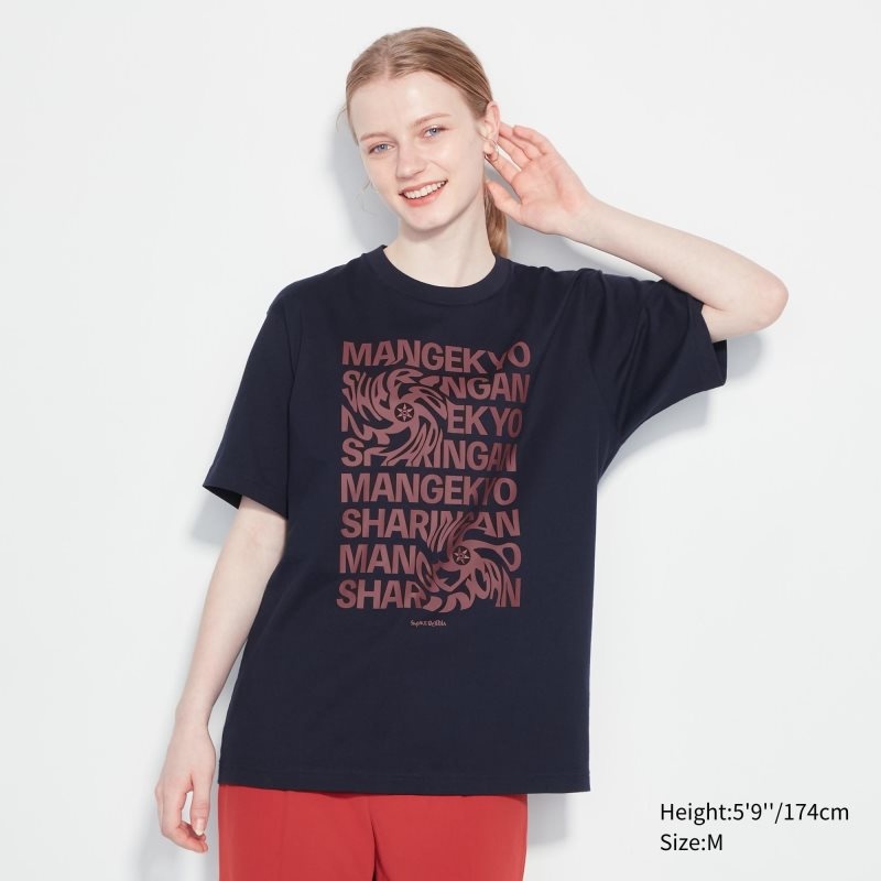 T Shirts Uniqlo Naruto Ut Short-sleeve Graphic Sasuke Uchiha Homme Bleu Marine | 9791234