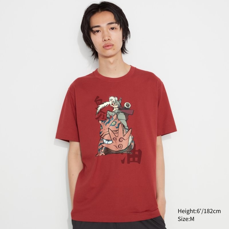 T Shirts Uniqlo Naruto Ut Short-sleeve Graphic Jiraiya Homme Rouge | 7464275