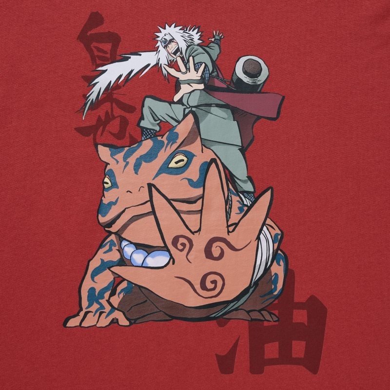 T Shirts Uniqlo Naruto Ut Short-sleeve Graphic Jiraiya Homme Rouge | 7464275