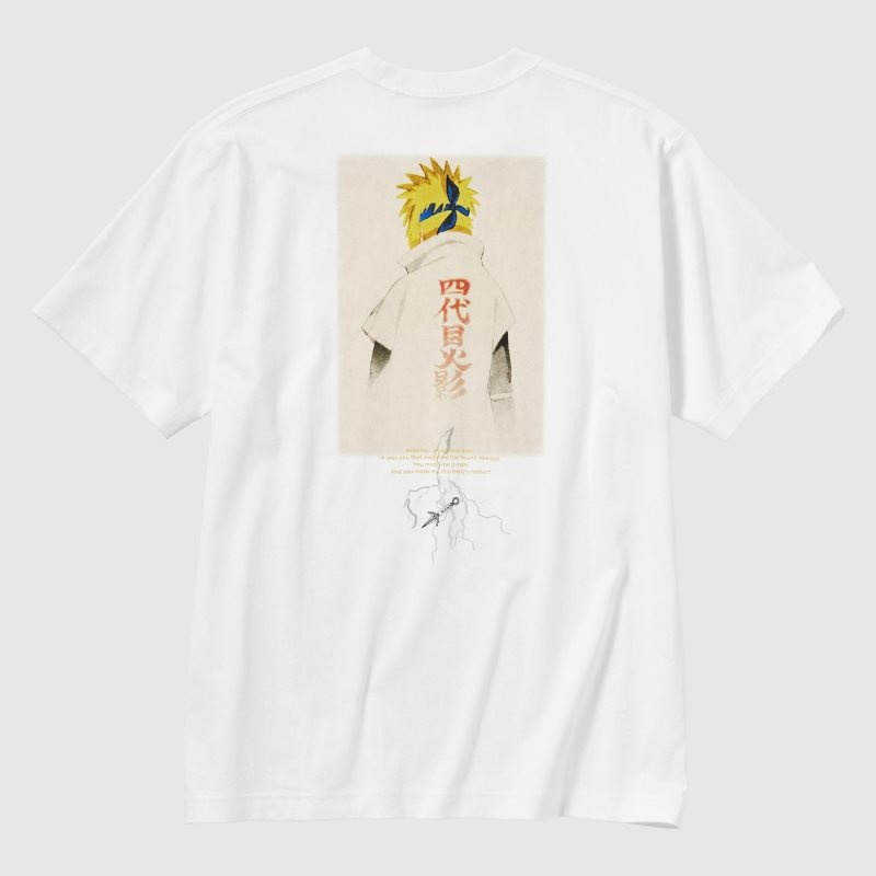 T Shirts Uniqlo Naruto Ut Short-sleeve Graphic Minato Namikaze Homme Blanche | 9464384