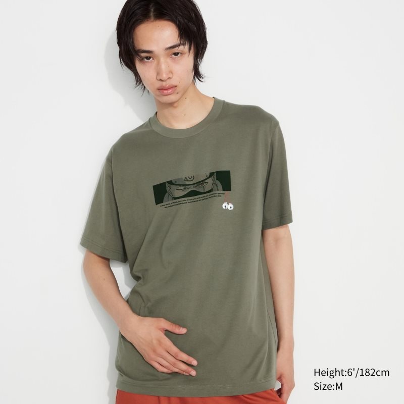 T Shirts Uniqlo Naruto Ut Short-sleeve Graphic Kakashi Hatake Homme Vert Olive | 8460702