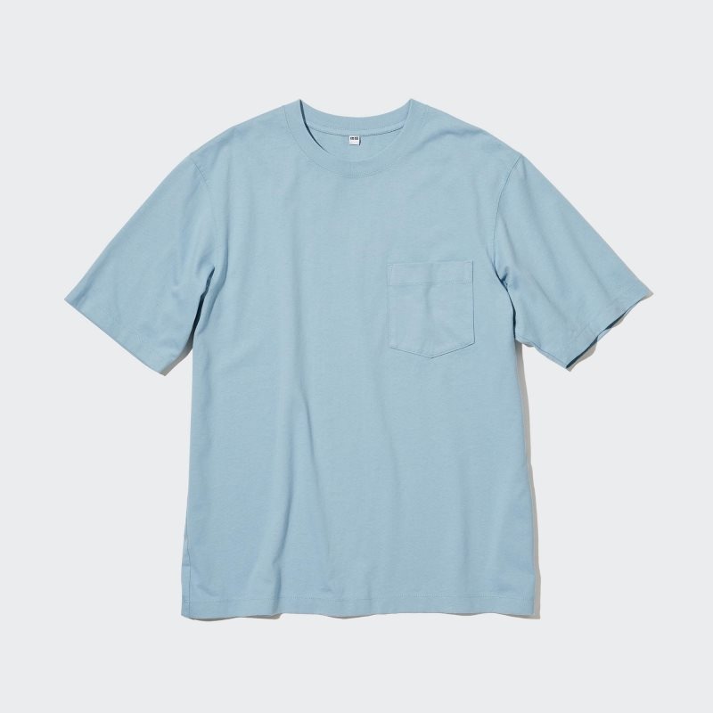 T Shirts Uniqlo Oversized Pocket Crew Neck Half-sleeve Homme Blanche | 7619223