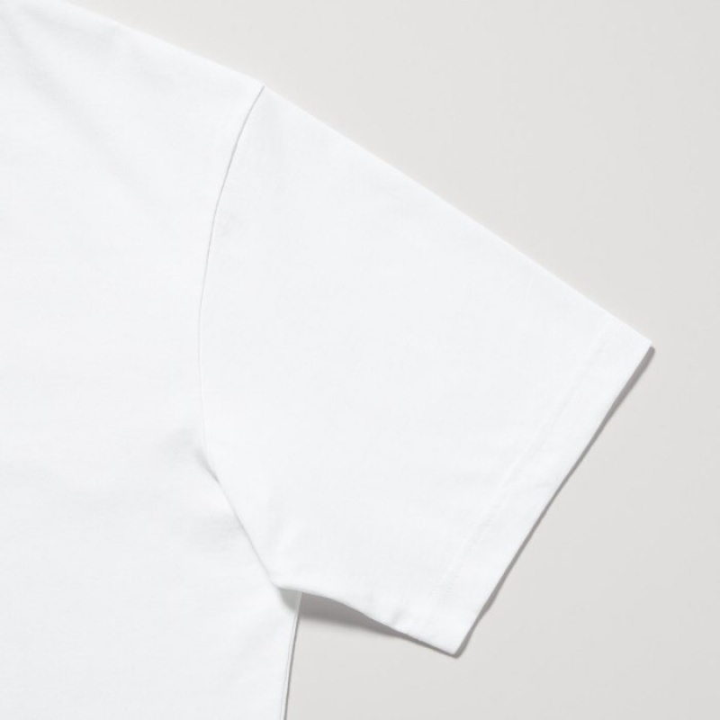 T Shirts Uniqlo PEACE FOR ALL Short-Sleeve Graphic Haruki Murakami Femme Blanche | 5072269