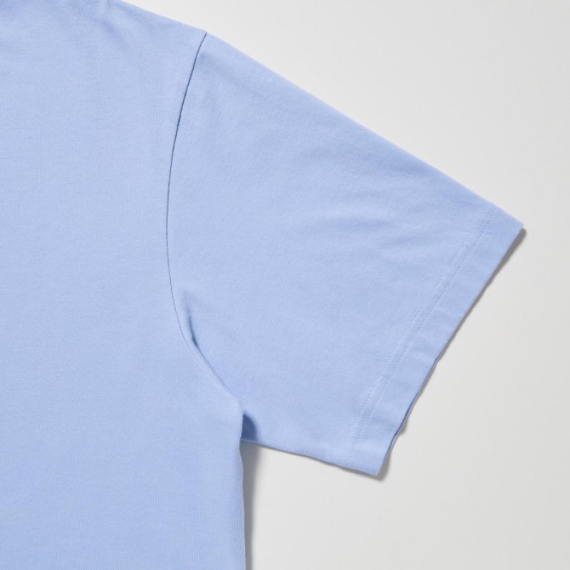 T Shirts Uniqlo PEACE FOR ALL Short-Sleeve Graphic Dick Bruna Femme Bleu | 4888623