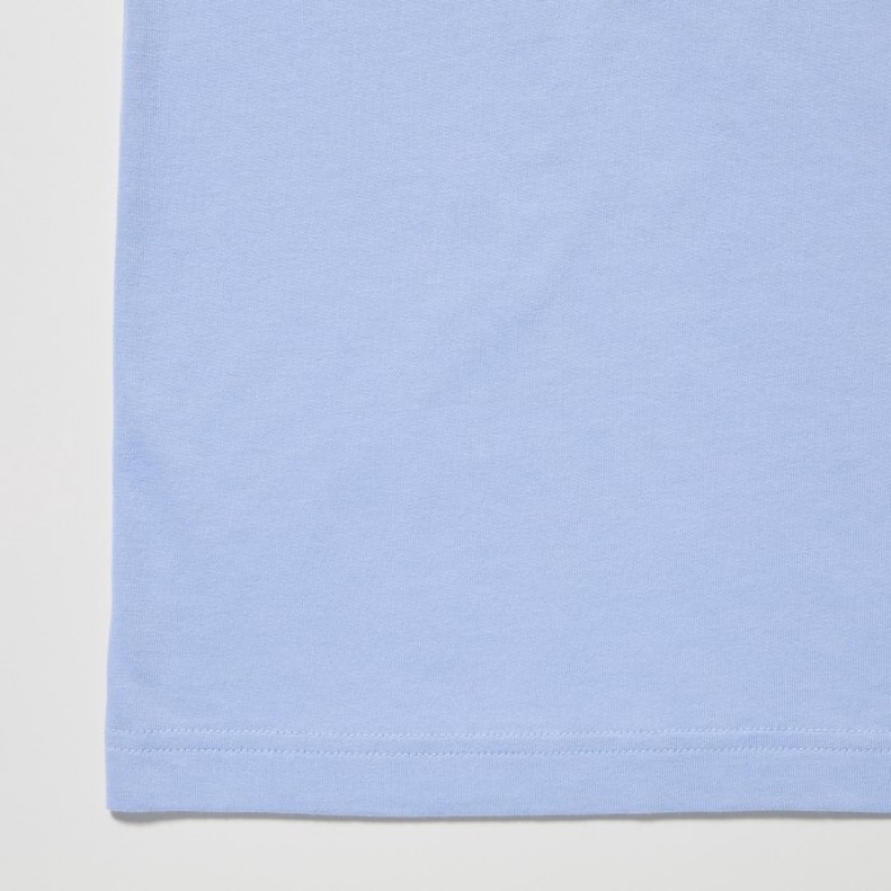 T Shirts Uniqlo PEACE FOR ALL Short-Sleeve Graphic Dick Bruna Femme Bleu | 4888623
