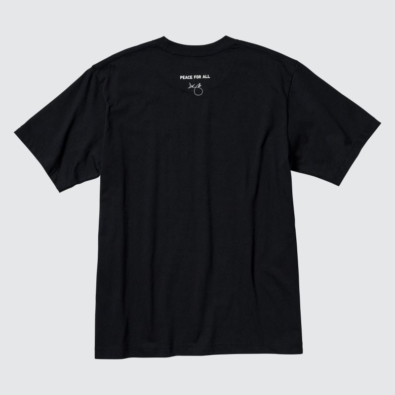 T Shirts Uniqlo PEACE FOR ALL Short-Sleeve Graphic Adam Scott Homme Noir | 2444004