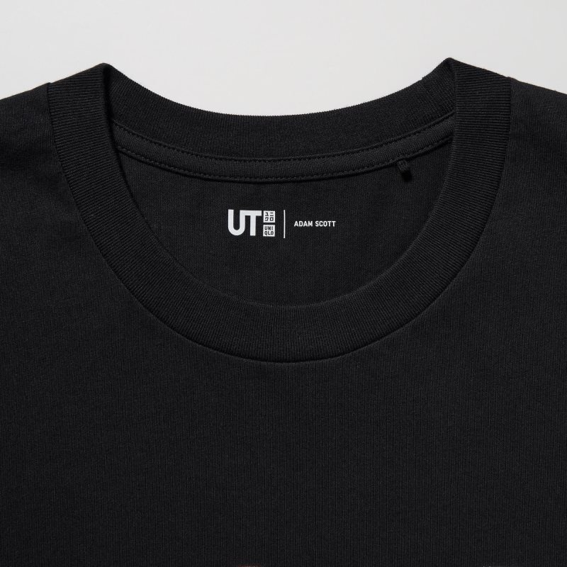 T Shirts Uniqlo PEACE FOR ALL Short-Sleeve Graphic Adam Scott Homme Noir | 2444004