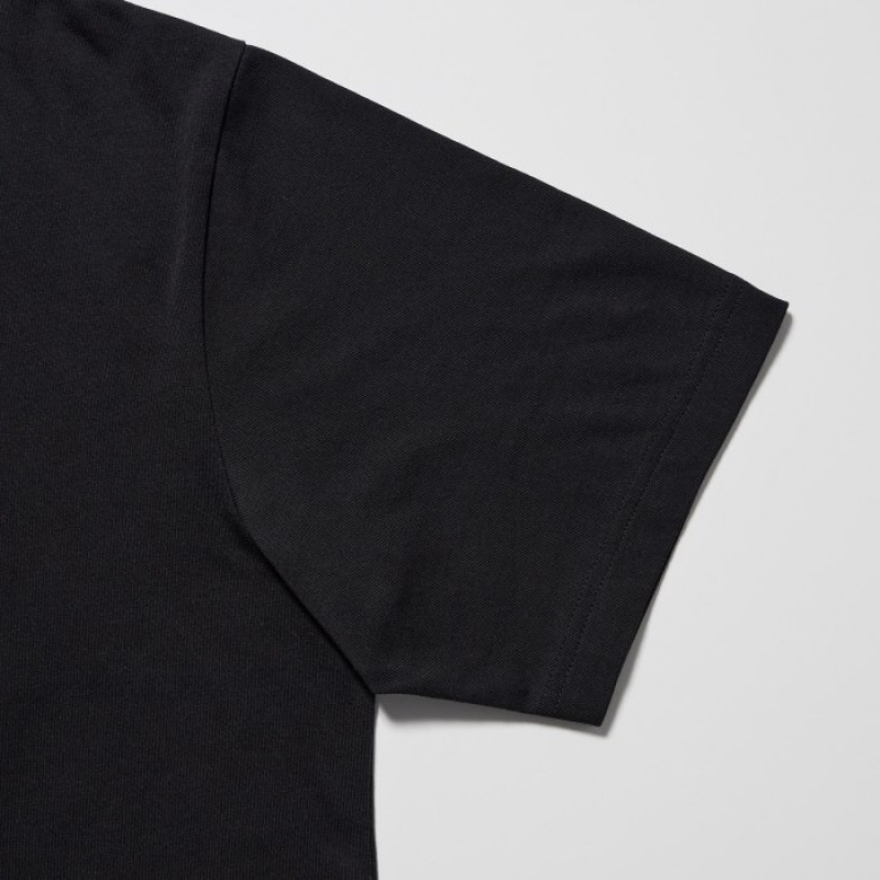T Shirts Uniqlo PEACE FOR ALL Short-Sleeve Graphic Akamai Femme Noir | 6620910