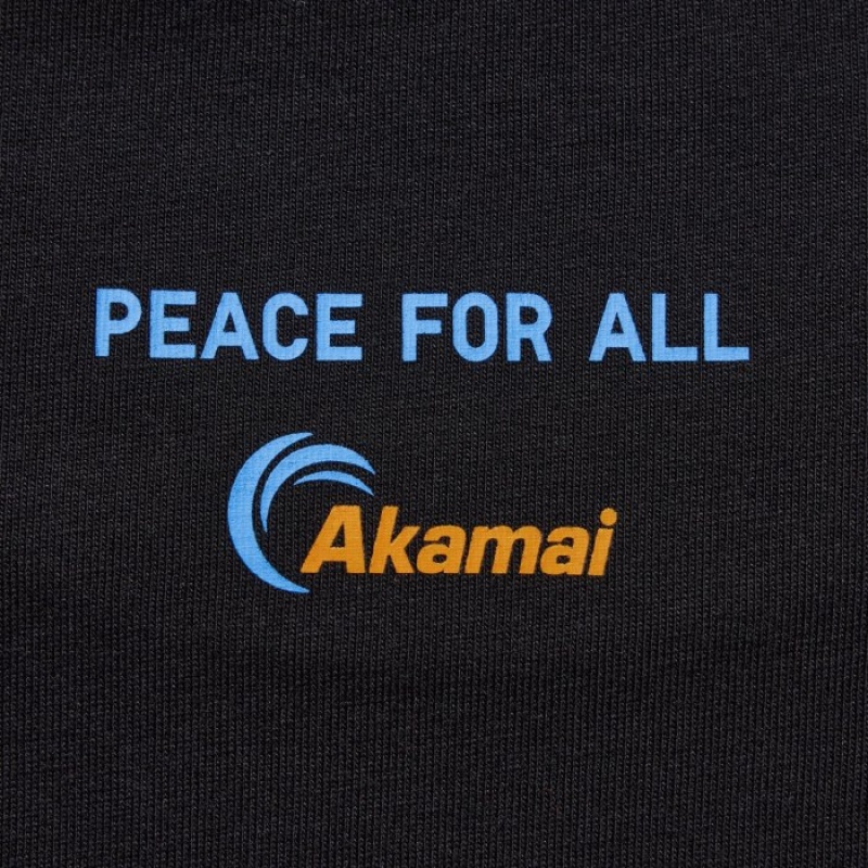T Shirts Uniqlo PEACE FOR ALL Short-Sleeve Graphic Akamai Femme Noir | 6620910