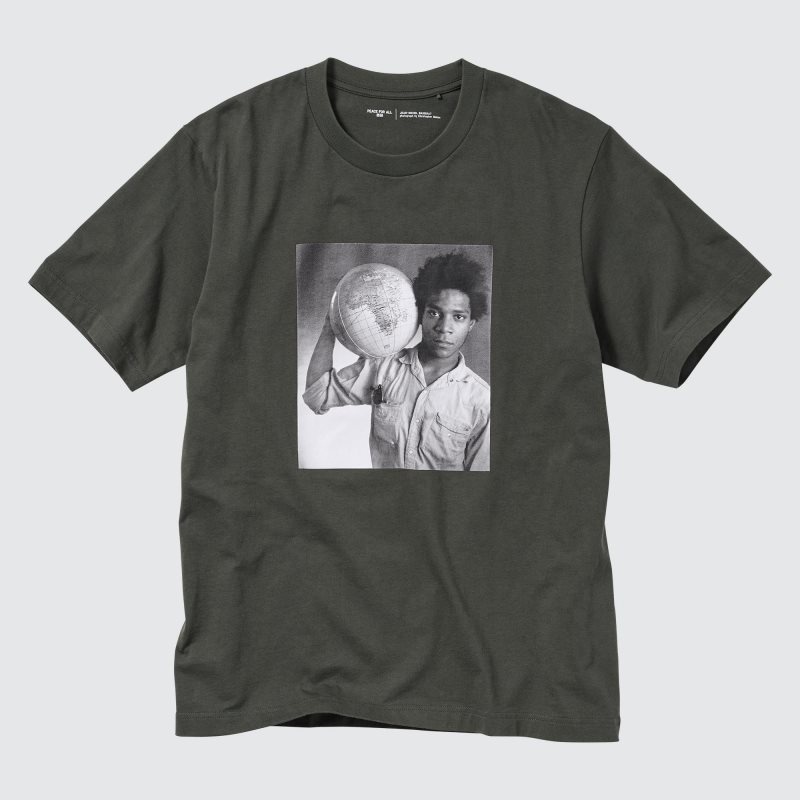 T Shirts Uniqlo Peace For All Basquiat Short-sleeve Graphic Homme Grise | 6636380