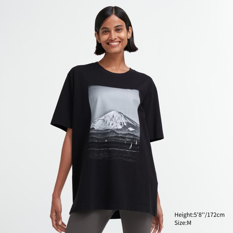 T Shirts Uniqlo Peace For All Daido Moriyama Short-sleeve Graphic Homme Noir | 1051918