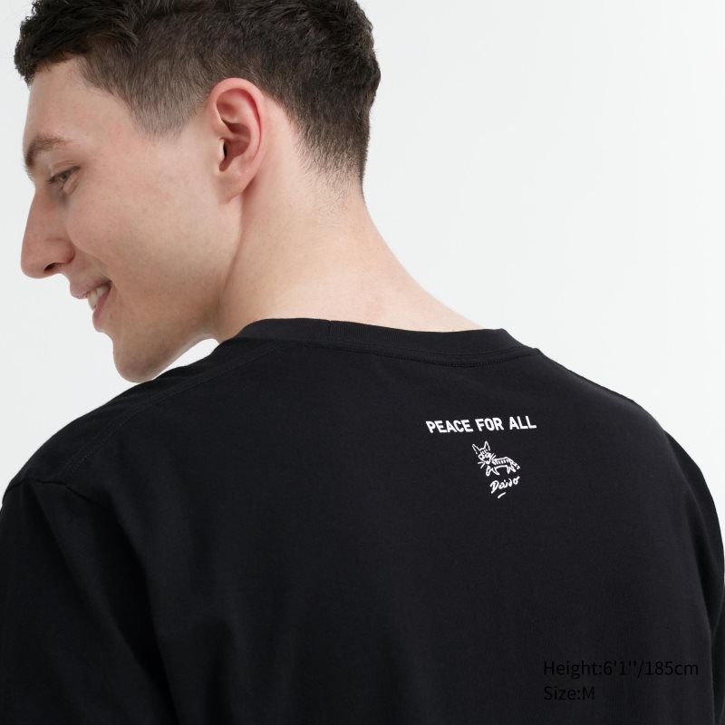 T Shirts Uniqlo Peace For All Daido Moriyama Short-sleeve Graphic Homme Noir | 1051918
