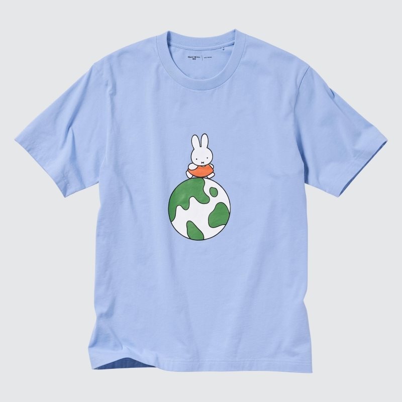 T Shirts Uniqlo Peace For All Dick Bruna Short-sleeve Graphic Homme Bleu | 2874678