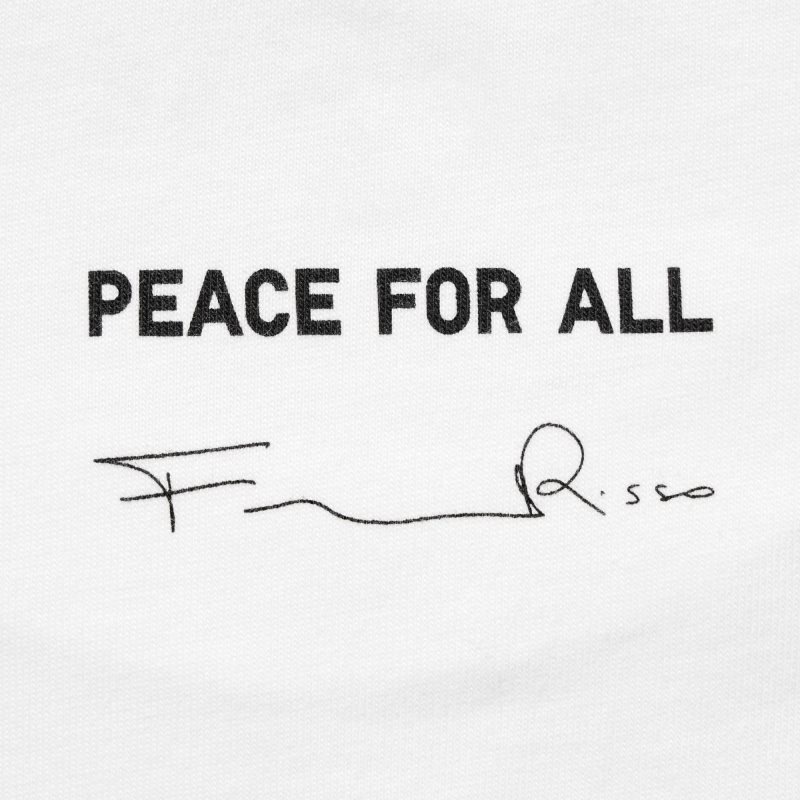 T Shirts Uniqlo Peace For All Francesco Risso Short-sleeve Graphic Homme Blanche | 7186410