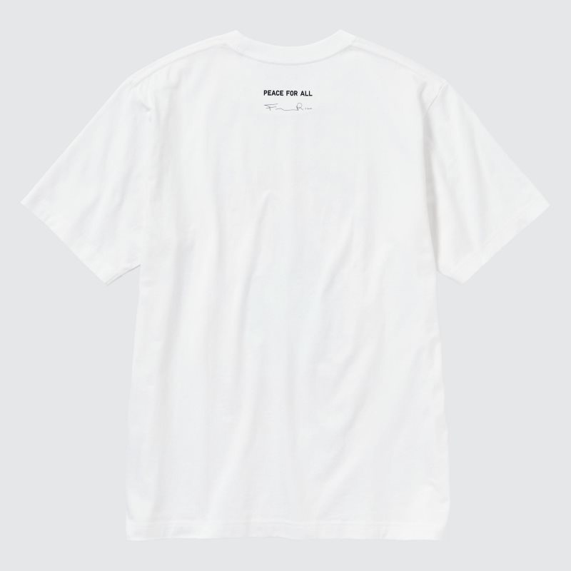 T Shirts Uniqlo Peace For All Francesco Risso Short-sleeve Graphic Homme Blanche | 7186410