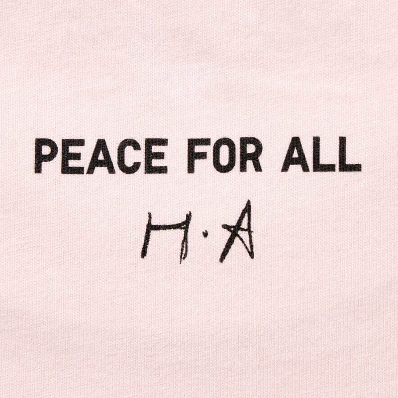 T Shirts Uniqlo Peace For All Haruka Ayase Short-sleeve Graphic Homme Rose | 6714034