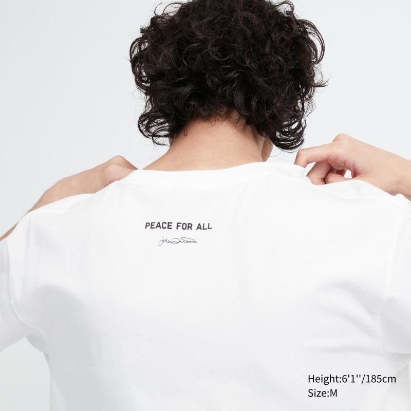 T Shirts Uniqlo Peace For All Julian Opie Short-sleeve Graphic Homme Blanche | 3981640