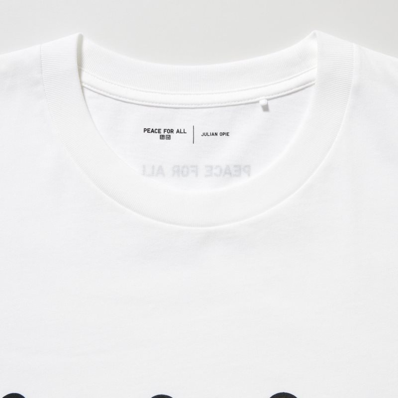 T Shirts Uniqlo Peace For All Julian Opie Short-sleeve Graphic Homme Blanche | 3981640