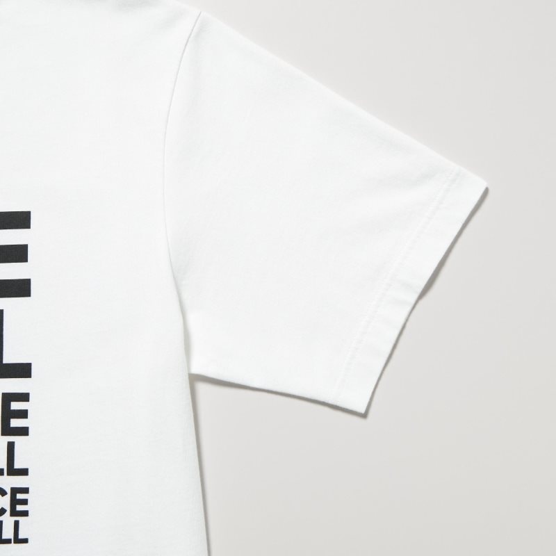 T Shirts Uniqlo Peace For All Kashiwa Sato Short-sleeve Graphic Homme Blanche | 9293974
