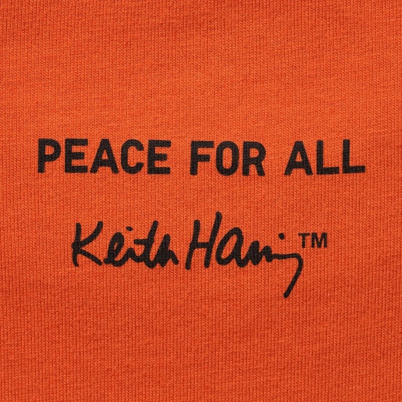 T Shirts Uniqlo Peace For All Keith Haring Short-sleeve Graphic Homme Orange | 9824144