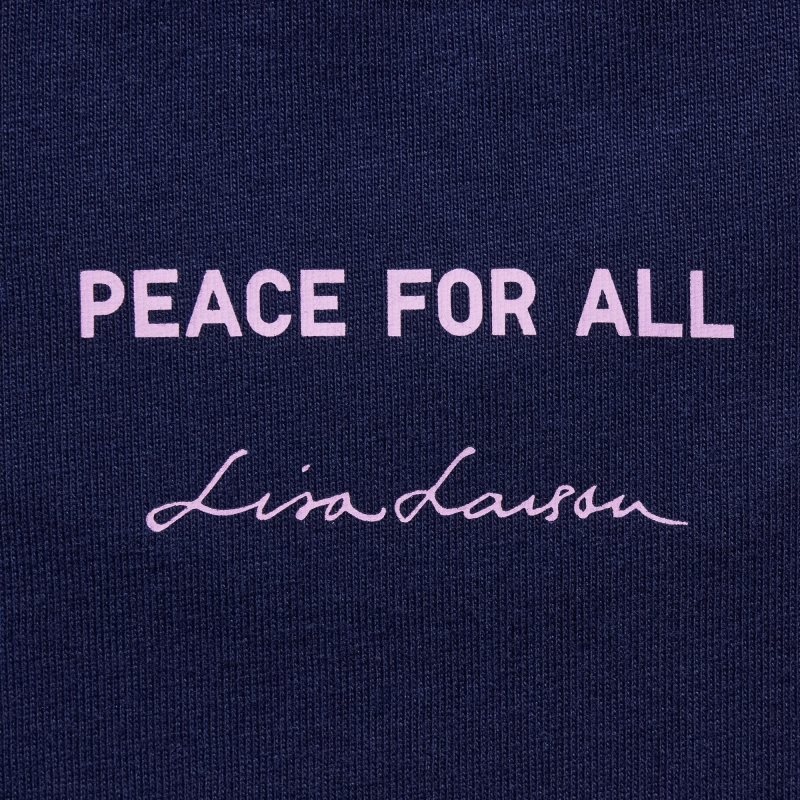 T Shirts Uniqlo Peace For All Lisa Larson Short-sleeve Graphic Homme Bleu Marine | 7271539