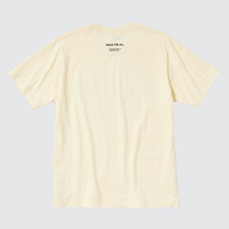 T Shirts Uniqlo Peace For All Peanuts Short-sleeve Graphic Homme Jaune | 6565337