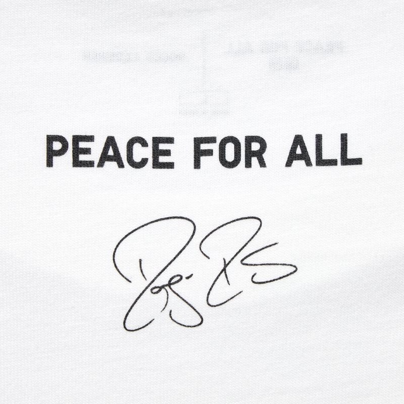 T Shirts Uniqlo Peace For All Roger Federer Short-sleeve Graphic Homme Blanche | 618934