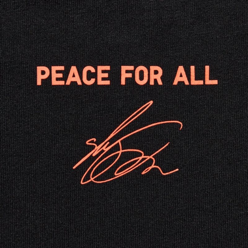 T Shirts Uniqlo Peace For All Shingo Kunieda Short Sleeve Graphic Homme Noir | 5102136
