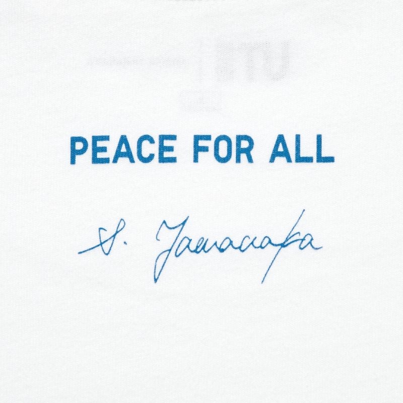 T Shirts Uniqlo Peace For All Shinya Yamanaka Short-sleeve Graphic Homme Blanche | 5184272