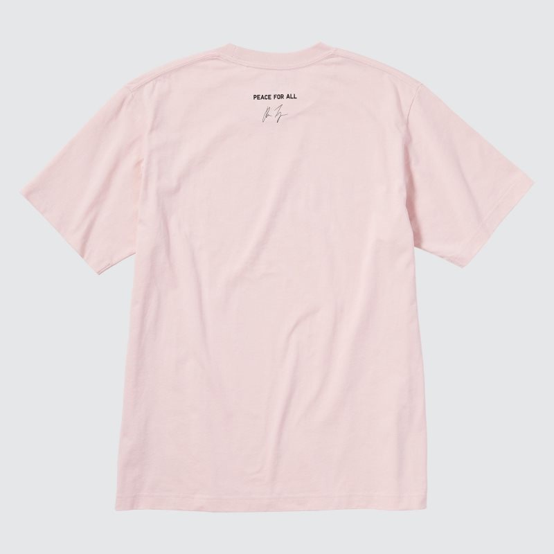 T Shirts Uniqlo Peace For All Short-sleeve Graphic Hana Tajima Homme Rose | 3985930