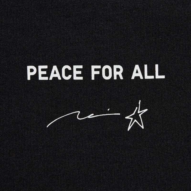 T Shirts Uniqlo Peace For All Short-sleeve Graphic Rei Inamoto Homme Noir | 3329746