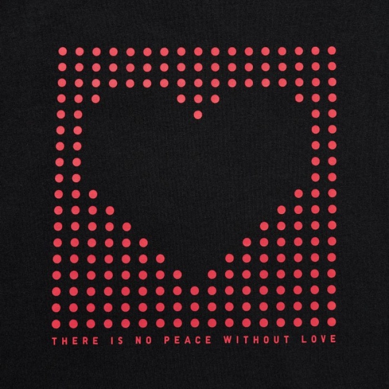 T Shirts Uniqlo Peace For All Short-sleeve Graphic Rei Inamoto Femme Noir | 6511387