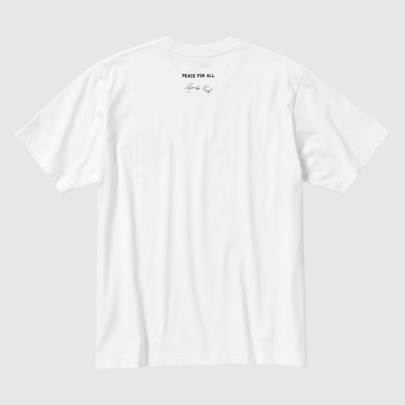 T Shirts Uniqlo Peace For All Ut Gordon Reid Short-sleeve Graphic Homme Blanche | 2705003